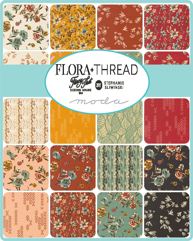 Flora & Thread Geometric Coffee - Quilt Fabric, different perspective #1, zoomed in. Select this picture to zoom back out.