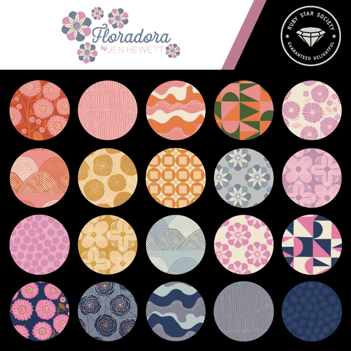 Floradora Lupine - Cherry Blossom Mandala - Quilt Fabric