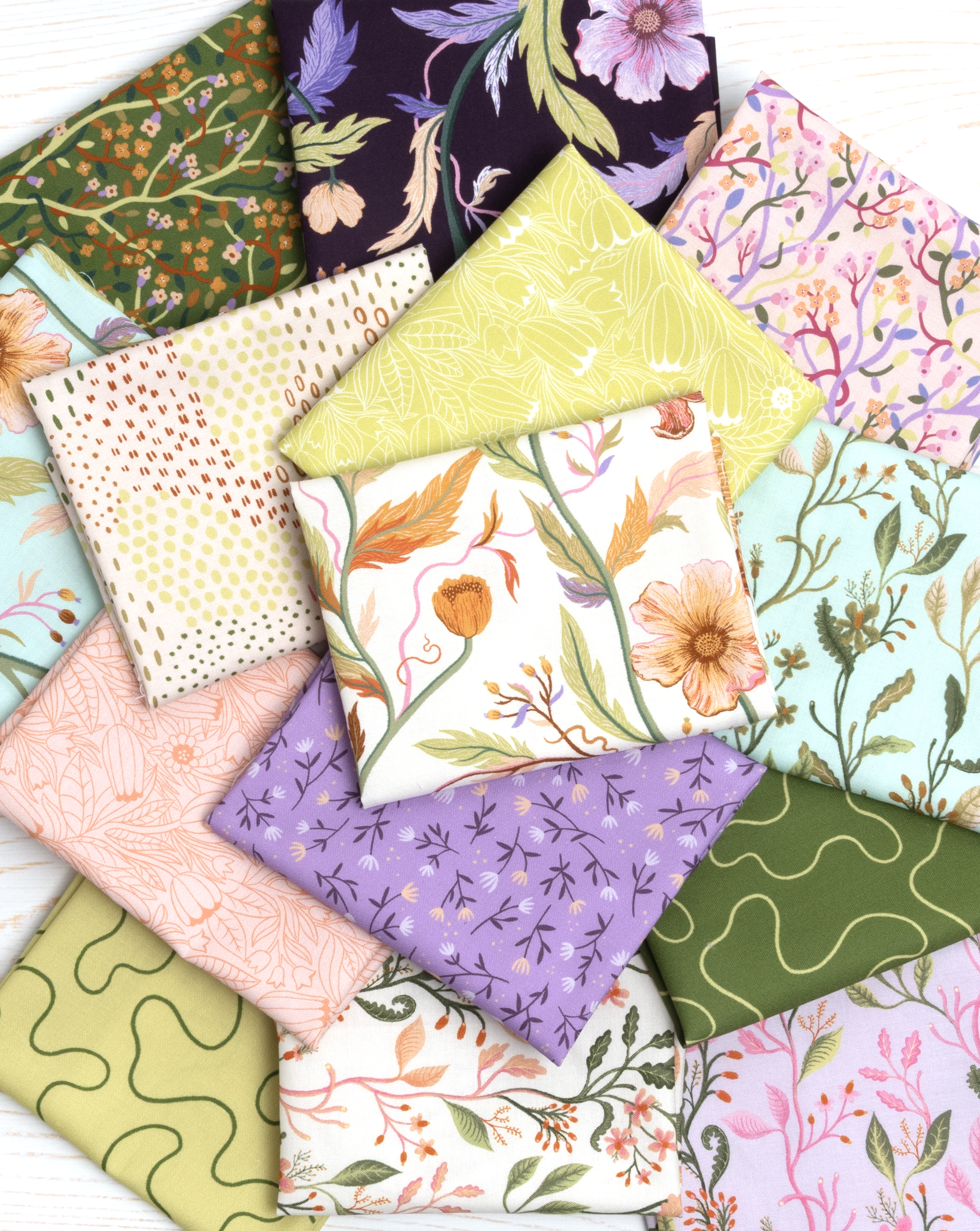 Floral Fondant Flowers Blush - Quilt Fabric