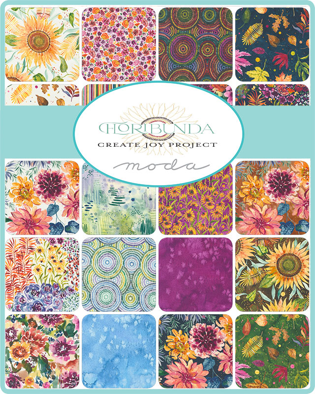Floribunda Blooms - Midnight - Quilt Fabric