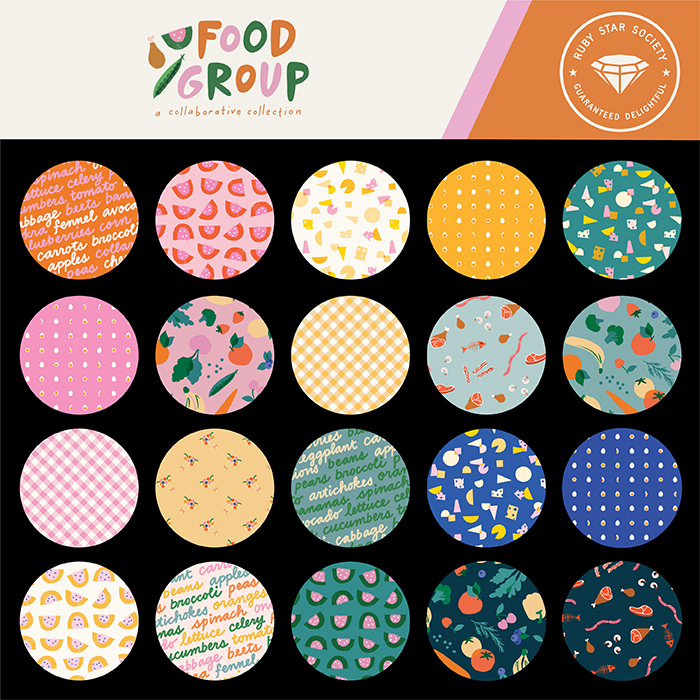Food Group Peacock - Bouquet Flowers - Quilt Fabric