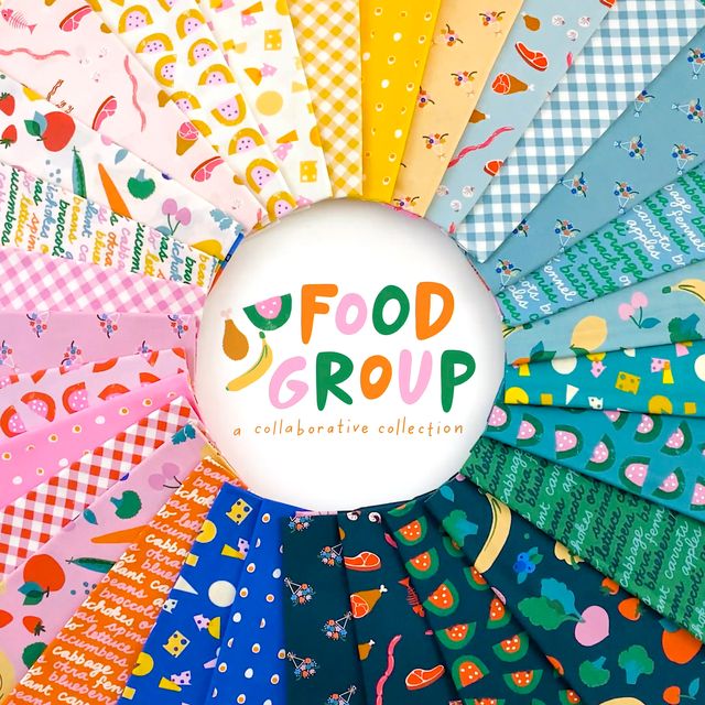 Food Group Peacock - Bouquet Flowers - Quilt Fabric