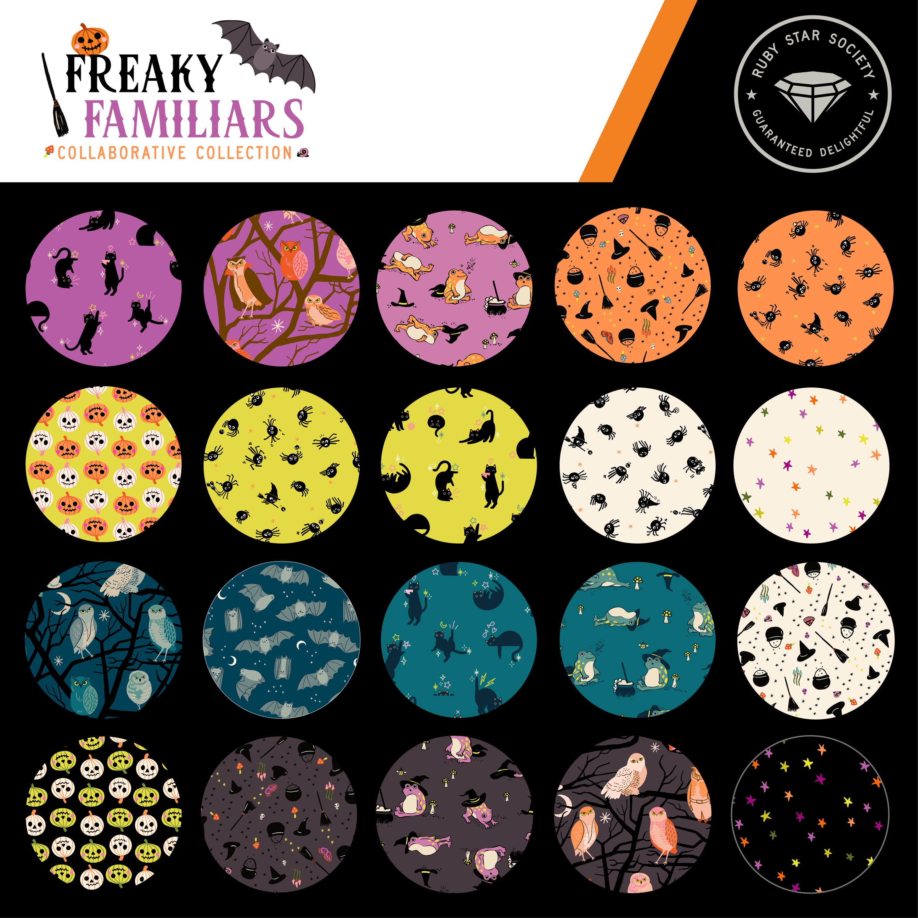 Freaky Familiars - Halloween Fat Quarter Bundle