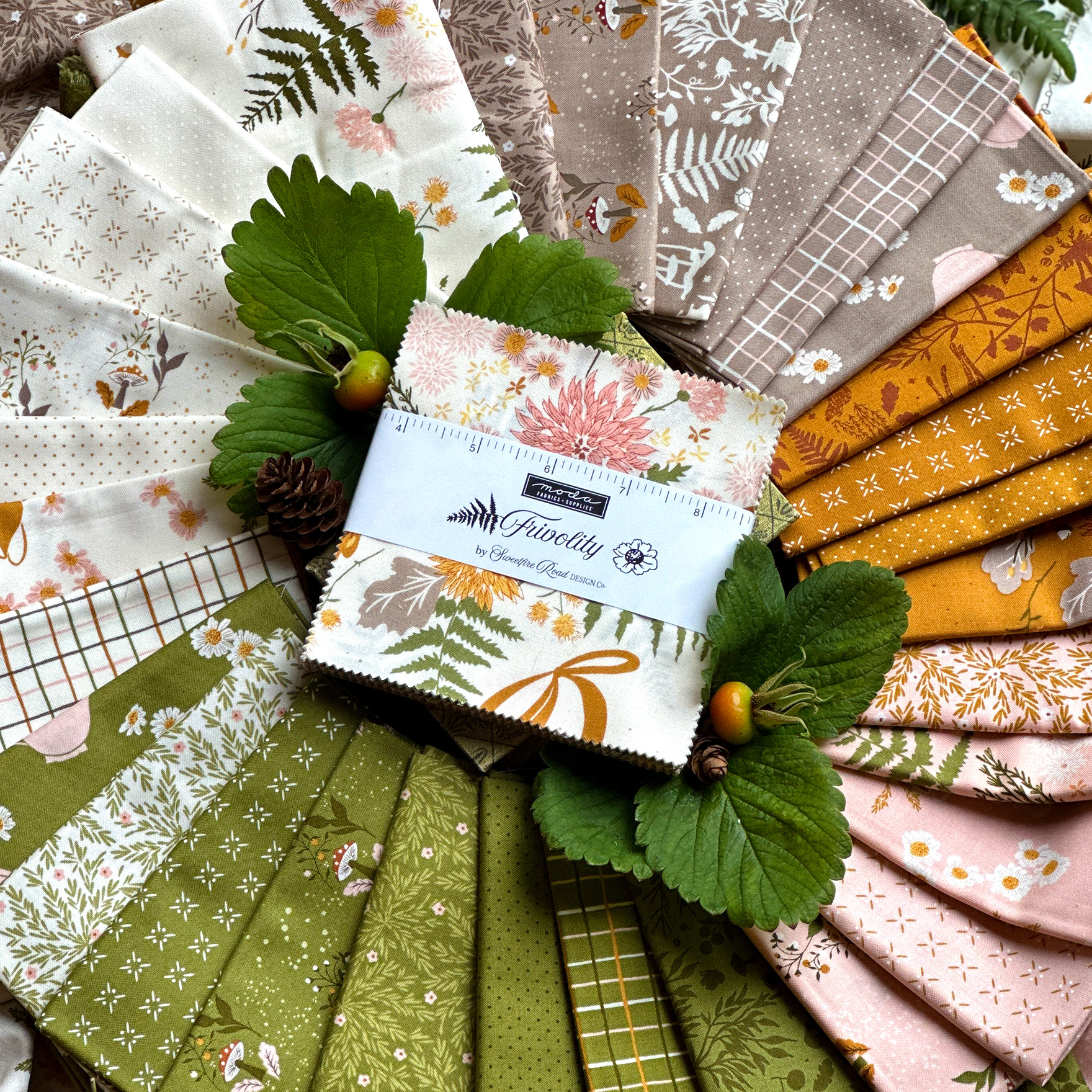 Frivolity Dots Chai - Quilt Fabric