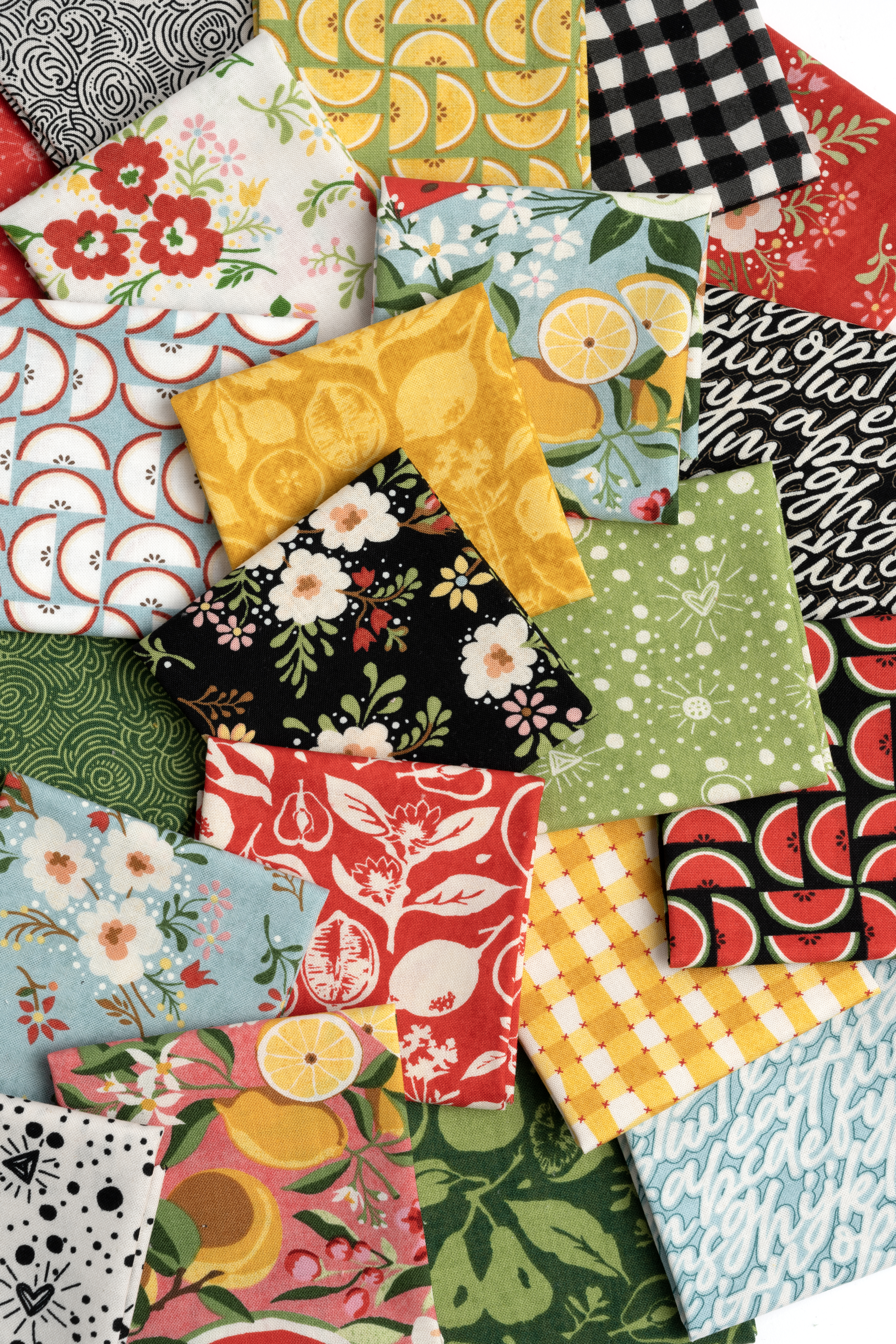 Ripe Text and Words - Black Currant - Quilt Fabric