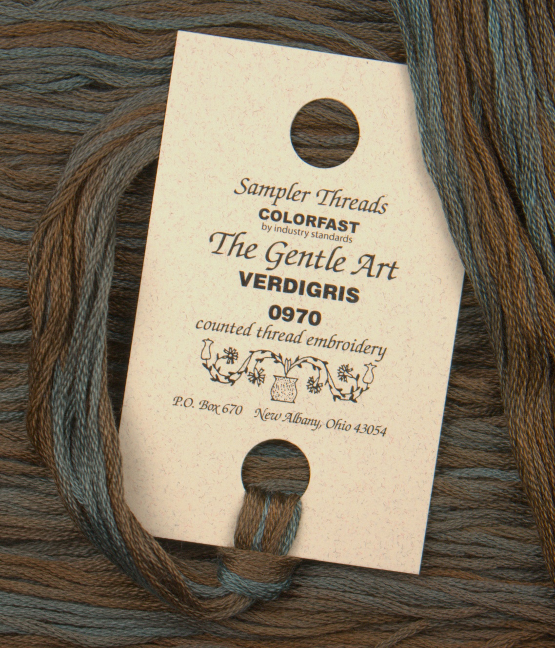 Sampler Threads - Verdigris Brown