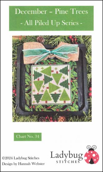 December Pine Trees - All Piled Up - Cross Stitch Pattern