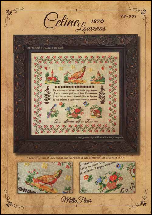 Celine Louvenas 1870 Sampler - Cross Stitch Pattern