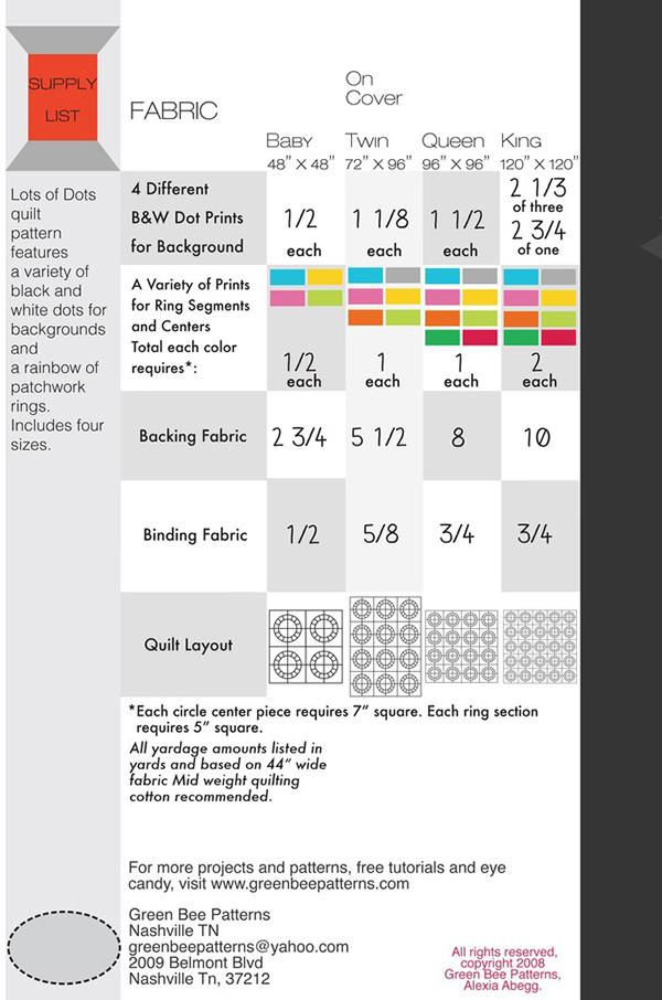 Lots of Dots - Quilt Pattern