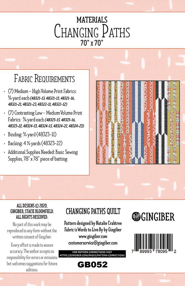 Changing Paths - Quilt Pattern
