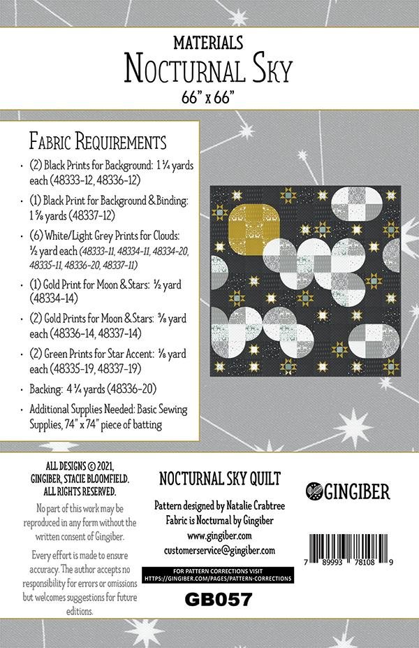 Gingiber Nocturnal Sky - Quilt Pattern - 123Stitch