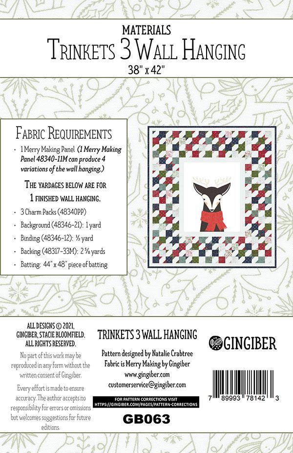 Trinkets 3 - Quilt Pattern