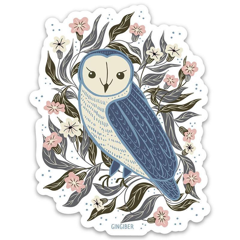 Sticker Blue Owl