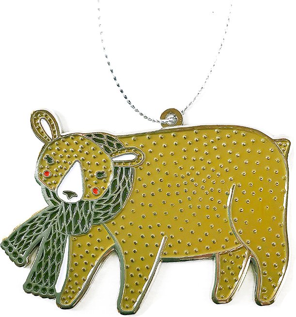 Merriment Ornament Bear, zoomed in. Select this picture to zoom back out.