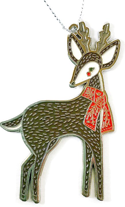 Merriment Ornament Deer, zoomed in. Select this picture to zoom back out.