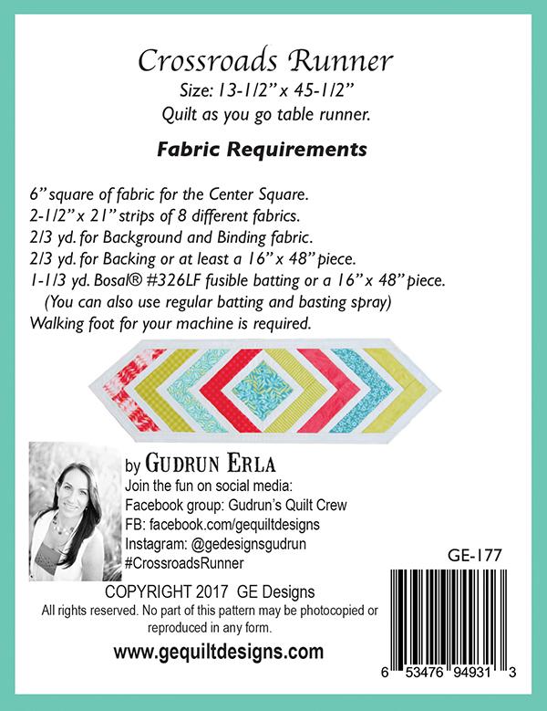 Crossroads Table Runner - Quilt Pattern