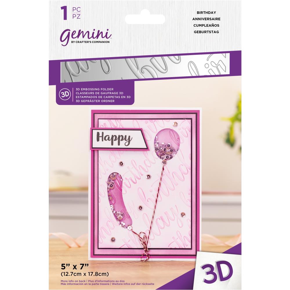 Birthday - 3D Embossing Folder