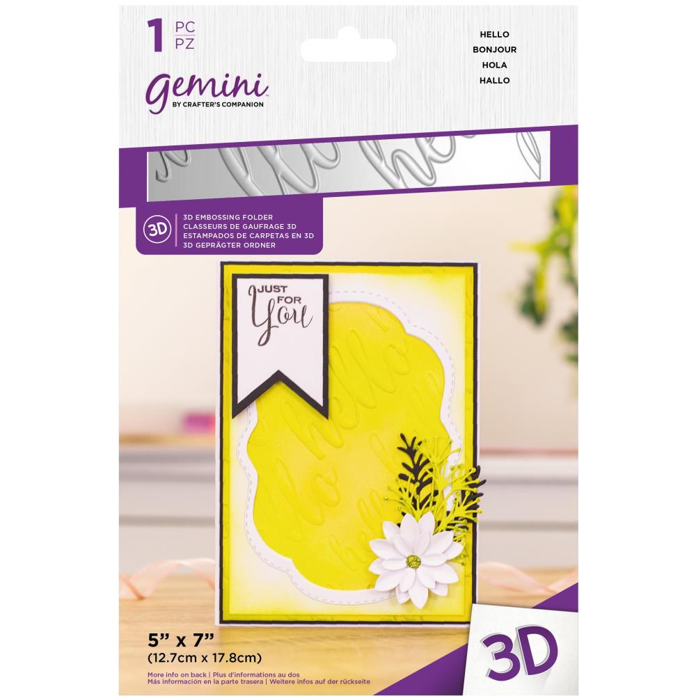 Hello - 3D Embossing Folder