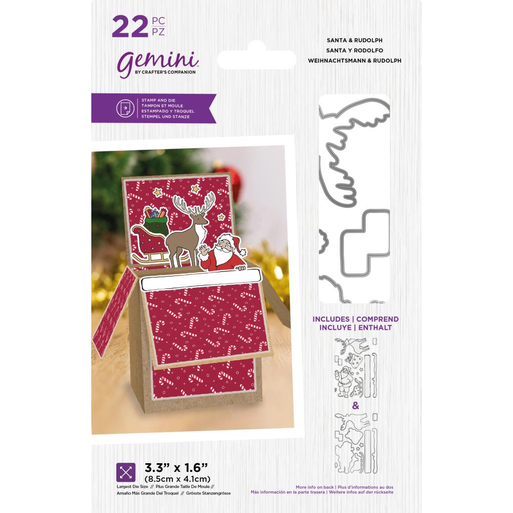 Santa and Rudolph - Stamp and Die Set