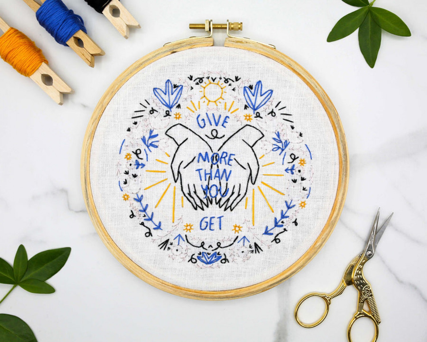 Give More Than You Get - Embroidery Kit