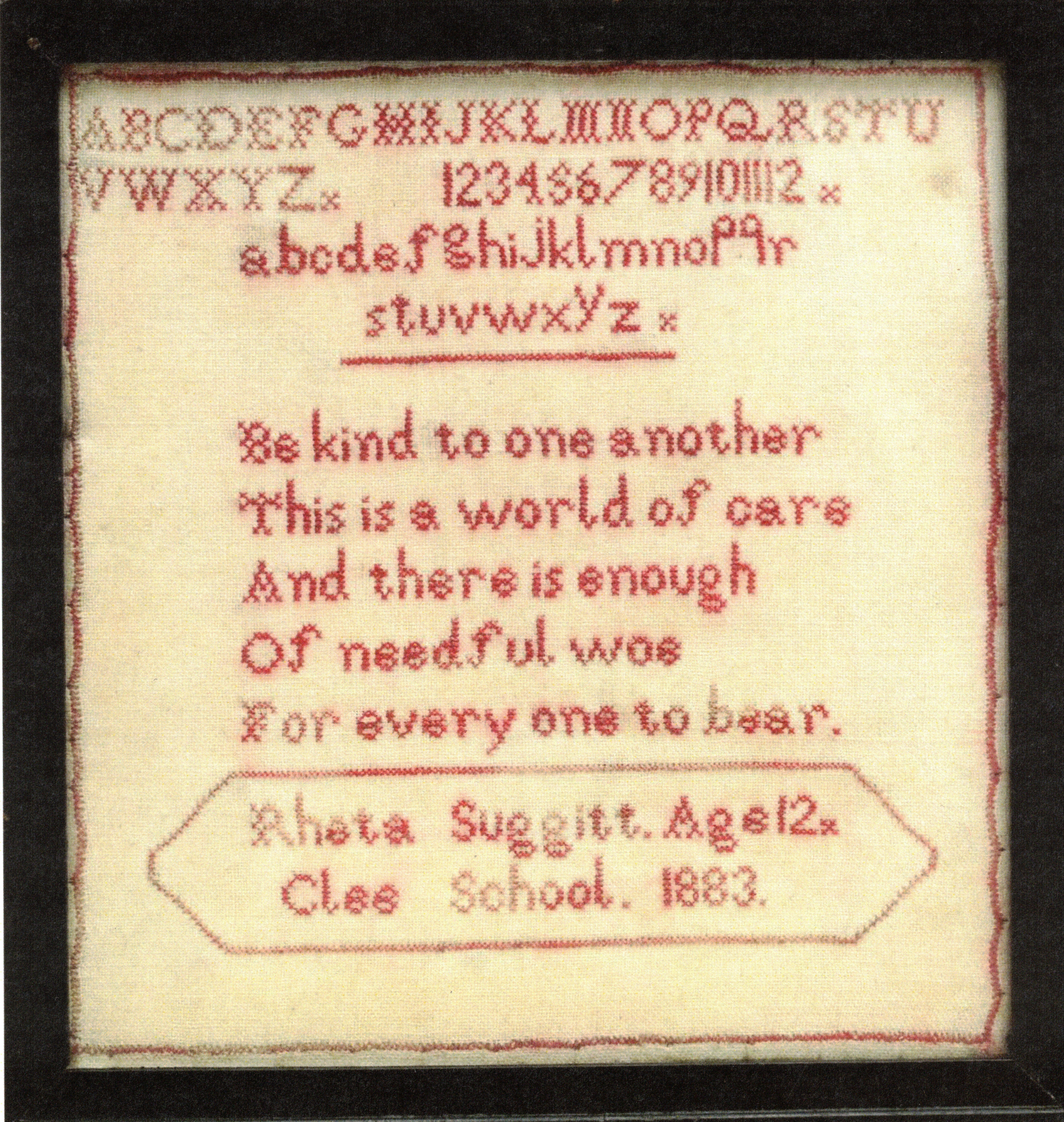 Rheta Suggitt 1883 - Cross Stitch Pattern