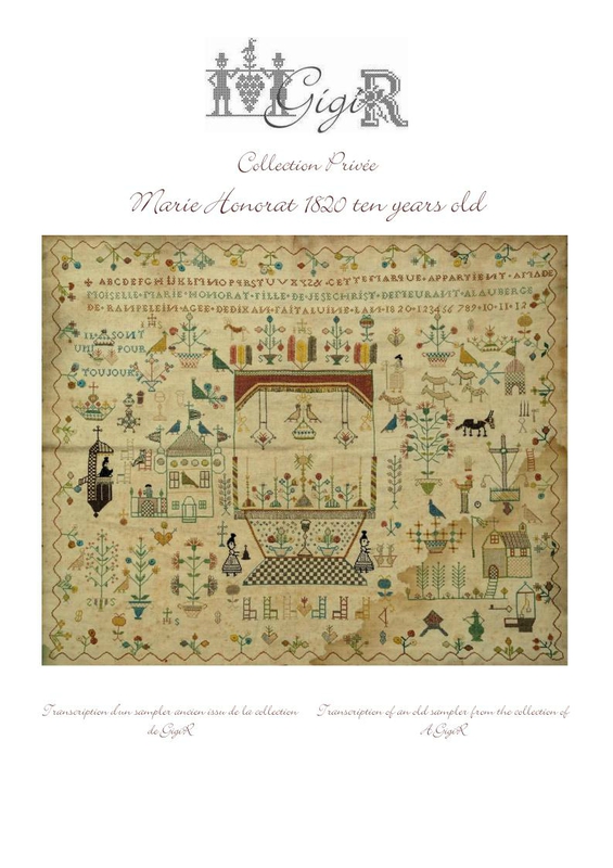 Marie Honorate 1820 - Cross Stitch Pattern