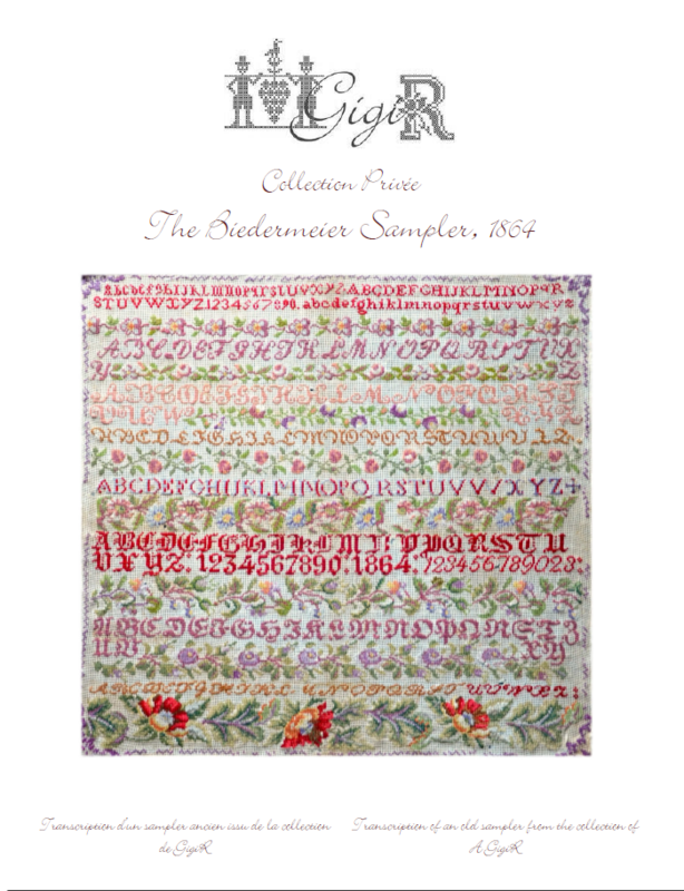The Biedermeier Sampler 1864 - Cross Stitch Pattern