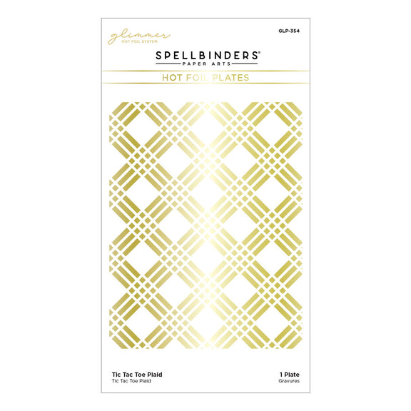 Tic Tac Toe Plaid - Hot Foil Plate