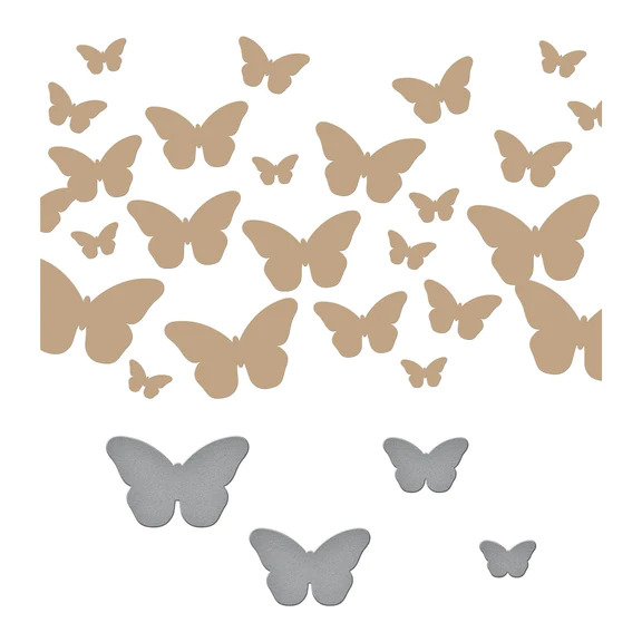 Stylish Oval Fluttering By - Glimmer Hot Foil Plate and Die