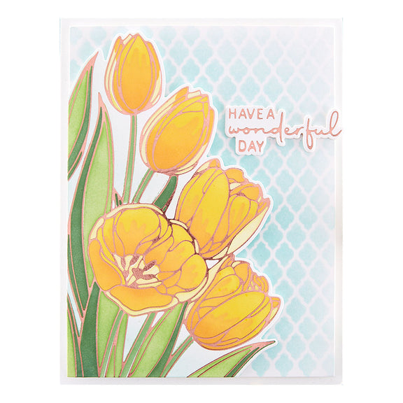 Wonderful Tulips Glimmer - Hot Foil Plate & Die Set 