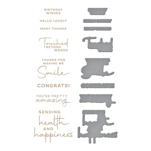 Making Me Smile Sentiments Glimmer - Hot Foil Plate & Die