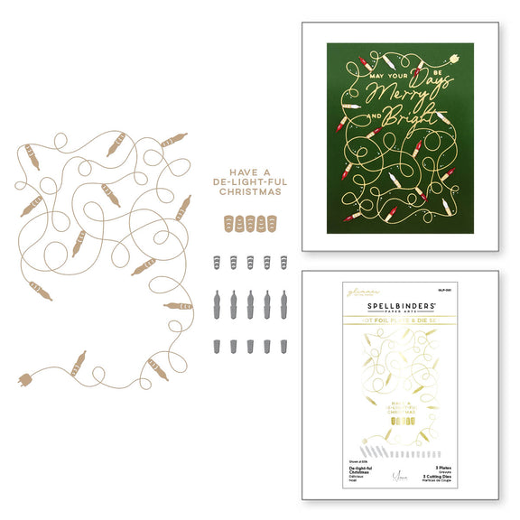 De-light-ful Christmas - Glimmer Hot Foil Plate and Die  