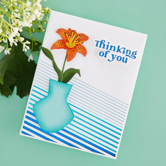 Modern Stripes Glimmer Hot Foil Plate