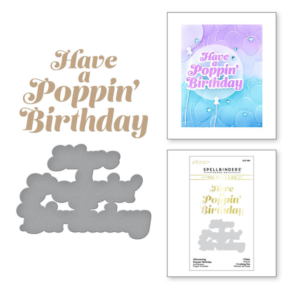 Glimmering Poppin' Birthday - Hot Foil Plate & Die Set