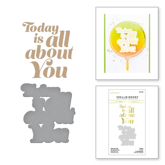 Glimmering All About You - Hot Foil Plate & Die Set