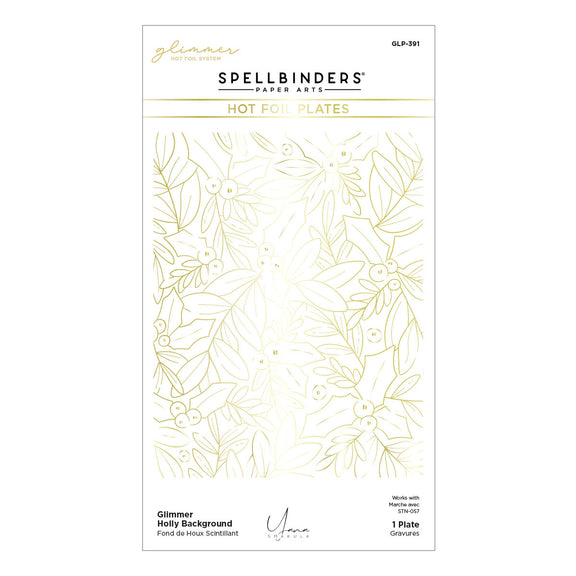 Glimmer Holly Background - Hot Foil Plate 