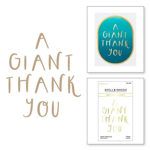 Giant Thank You - Glimmer Hot Foil Plate