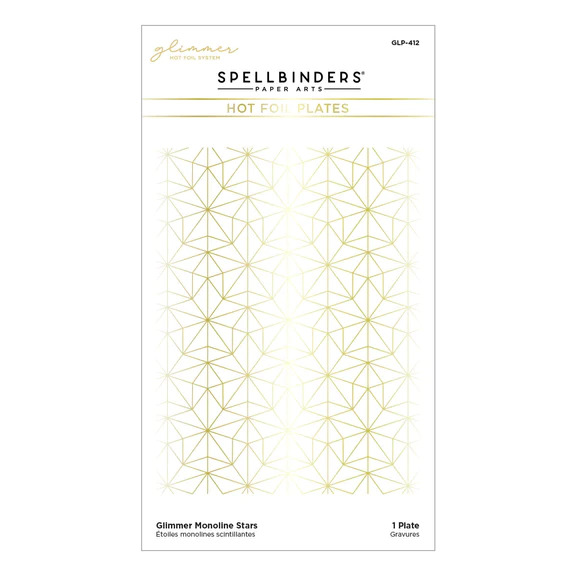Glimmer Monoline Stars - Christmas Hot Foil Plate