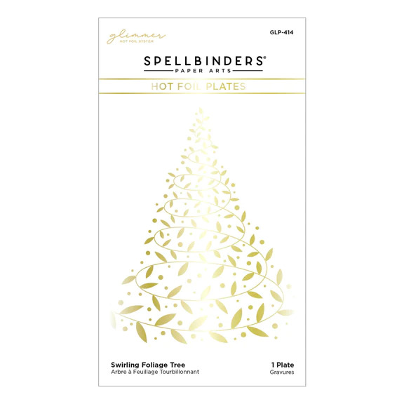 Swirling Foliage Tree - Christmas Hot Foil Plate