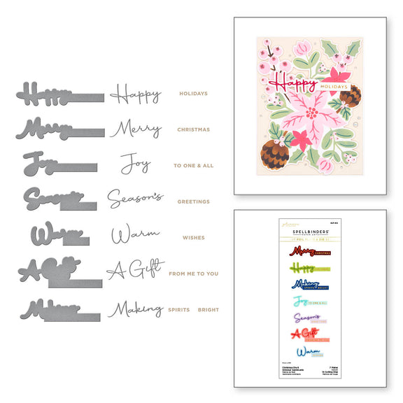 Christmas Die & Glimmer Sentiments - Hot Foil Plate and Die 