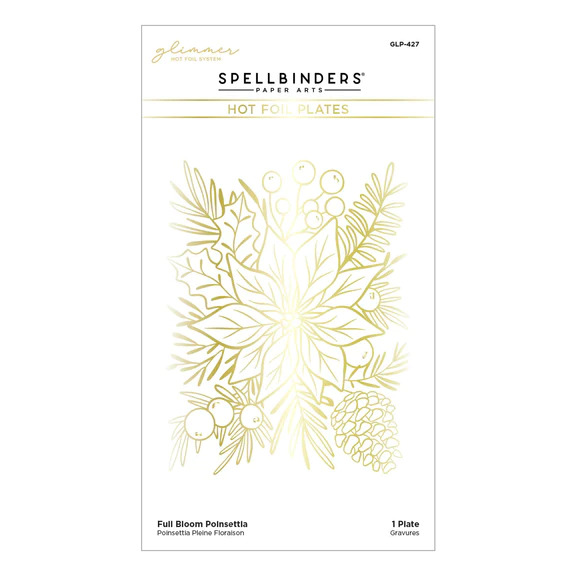 Full Bloom Poinsettia - Christmas Hot Foil Plate