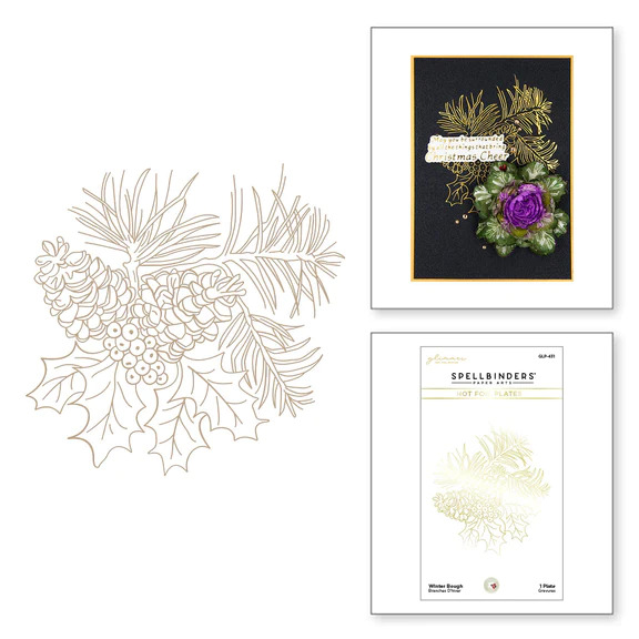 Winter Bough - Hot Foil Plate 