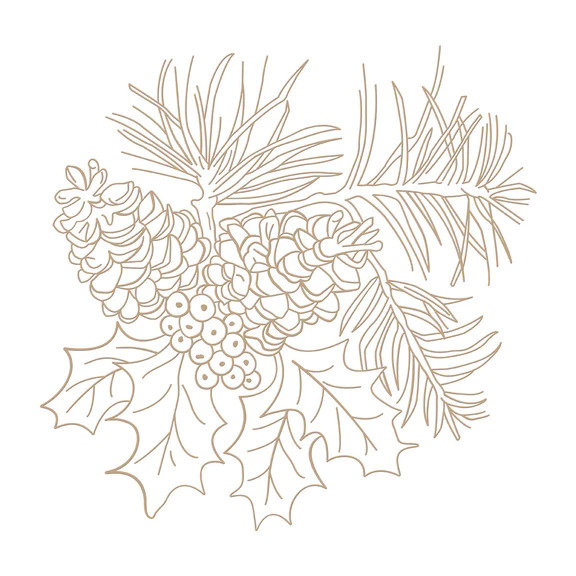 Winter Bough - Hot Foil Plate 