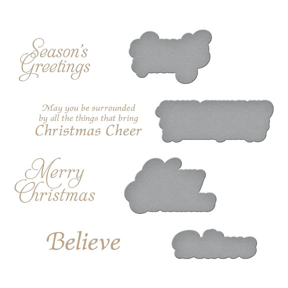 Snow Garden Sentiments - Hot Foil Plate & Die 