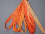 Gloriana 7mm Silk Ribbon #090 Orange Soda, zoomed in. Select this picture to zoom back out.