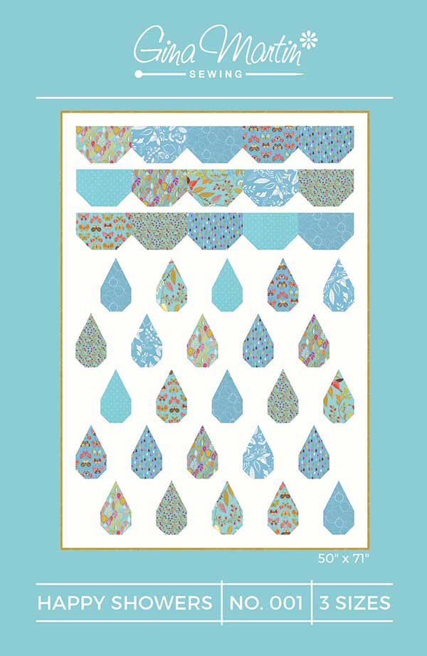 Happy Showers - Quilt Pattern, zoomed in. Select this picture to zoom back out.