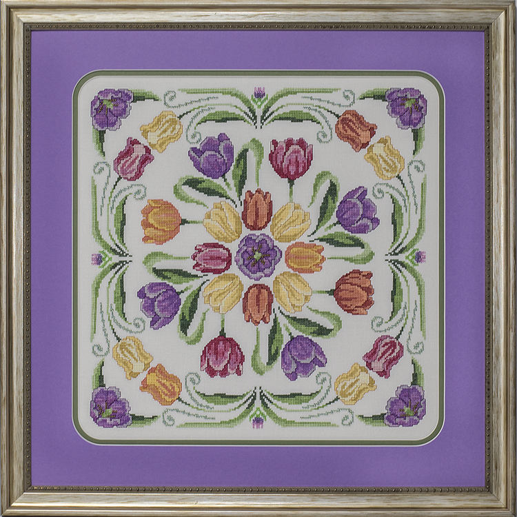 Tulipa (The Tulip Mandala) - Cross Stitch Pattern