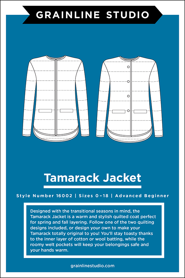 Tamarack Jacket Sizes 0 - 18 - Quilt Pattern, zoomed in. Select this picture to zoom back out.