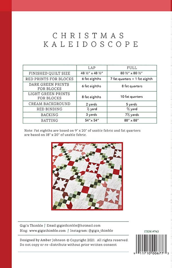 Christmas Kaleidoscope - Quilt Pattern