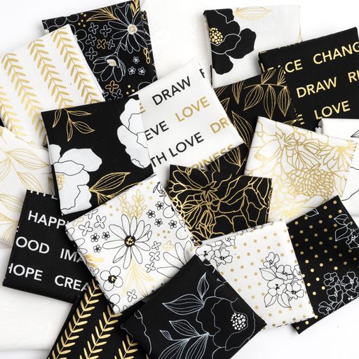 Gilded Paper White - Leaves Blenders Leaf - Quilt Fabric